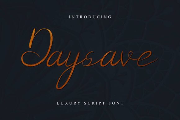 Daysave: A Script Handwritten Font for Editorial Design and Branding