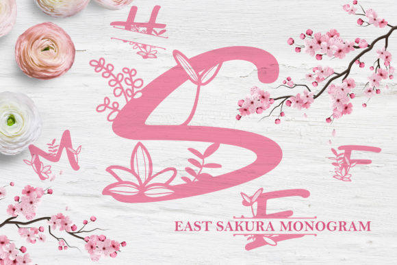 East Sakura Monogram: Elegant Script Handwritten Font for Refined Design