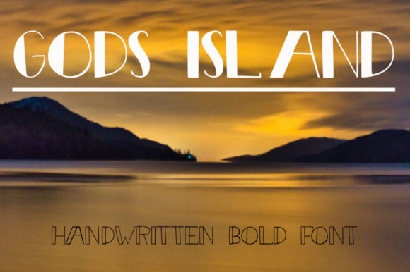 Gods Island Script Handwritten Font for Makers