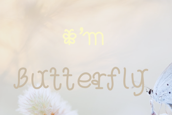 I m Butterfly Script Handwritten Font for Playful Brand Identity