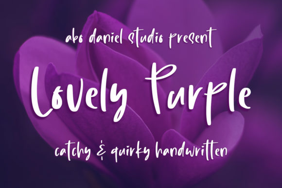 Lovely Purple: A Sweet & Quirky Script Handwritten Font