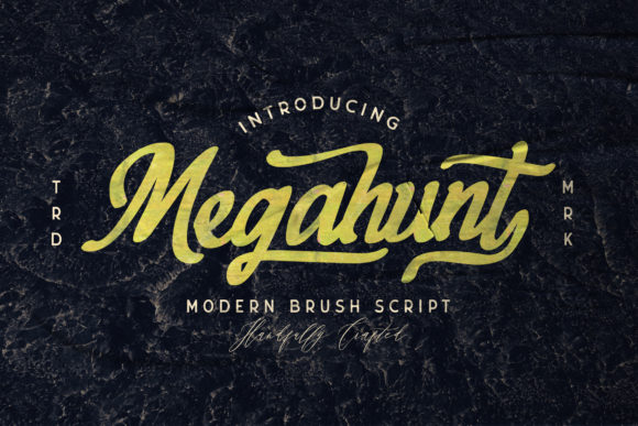 Megahunt: A Script Handwritten Font for Creative Crafters and Designers