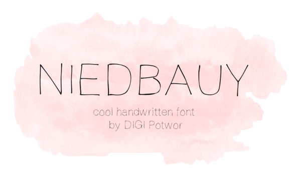Niedbauy Handwritten Font for Makers