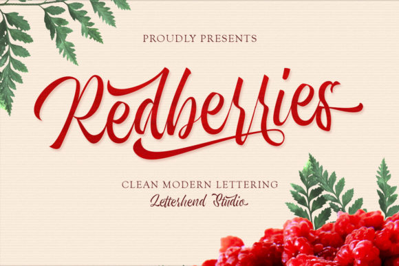 Redberries Font: A Delicate Script Handwritten Typeface for Makers