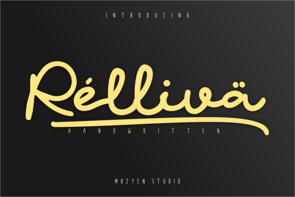 Relliva: A Script Handwritten Font for Creative Crafters and Product Designers