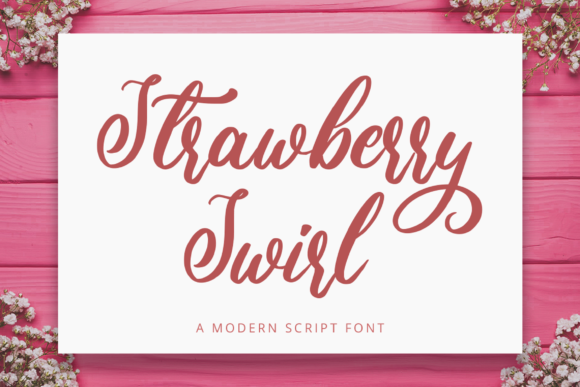Strawberry Swirl: A Delicate Script Handwritten Font for Editorial Elegance