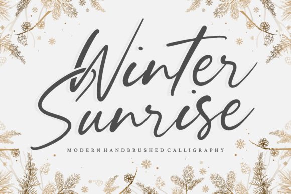 Winter Sunrise Font: A Flowing Handwritten Typeface for Elegant Digital Design