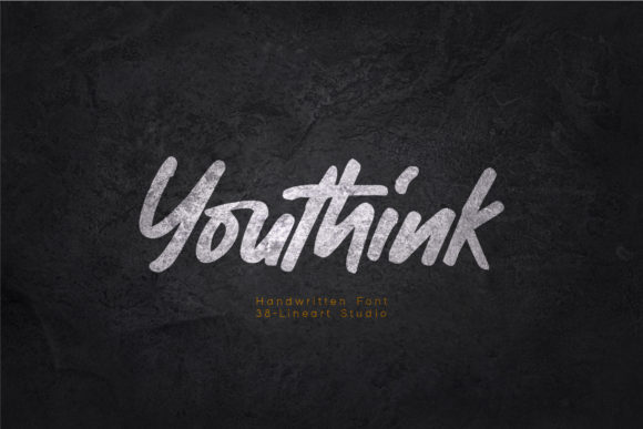 Youthink: A Script Handwritten Font for Creative Web Design